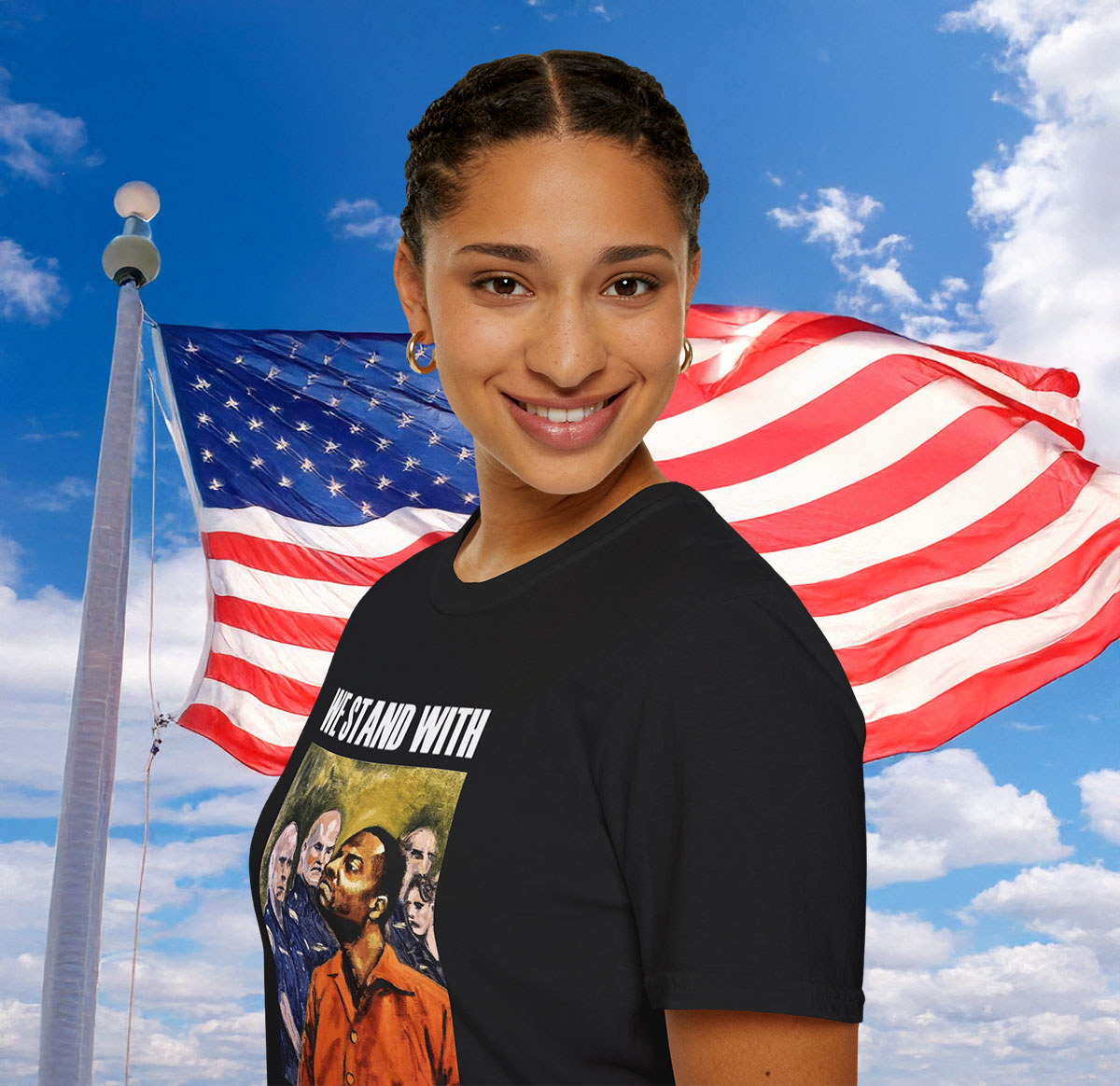 We Stand With Rodney Hinton T-Shirt Womens